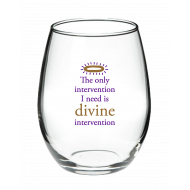 649 Divine Intervention Stemless Wine Glass