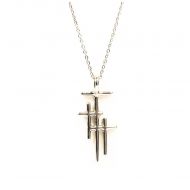 Three Crosses Necklace (Silver)