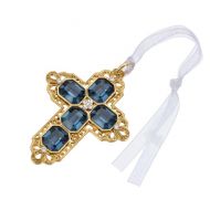 Crystal Cross Ornament Gift Blue