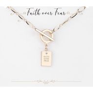 Faith Over Fear Toggle Necklace 16.5"
