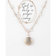 Prayer Locket Crystal Necklace