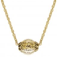 633 Hail Mary 14kt Gold Dipped Necklace