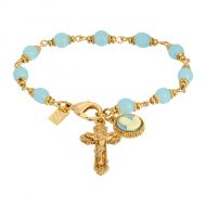 Cameo Crucifix Bracelet