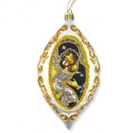 Virgin of Vladimir White Gold Ornament