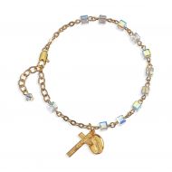 Swarovski 4mm Cube Rosary Bracelet