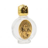 Sacred Heart of Jesus Holy Water Bottle Glass