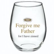 543 Forgive Me Father Stemless Wineglass