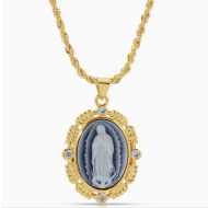 Our Lady of Guadalupe Cameo Necklace