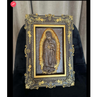 Our Lady of Guadalupe Hand Carved Wood Plaque