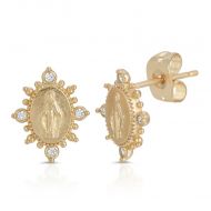 Our Lady of Grace Crystal Earrings