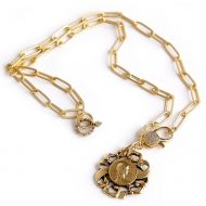 Blessed Mother Paperclip Chain Necklace