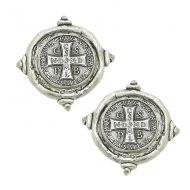 St. Benedict Medal Post Earrings