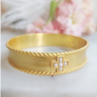 Pearl Cross Bangle