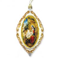 Nativity White Gold Ornament