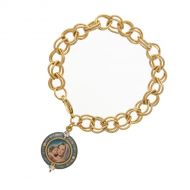 Madonna and Child Blue Link Bracelet