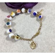 Murano Glass Bracelet - White