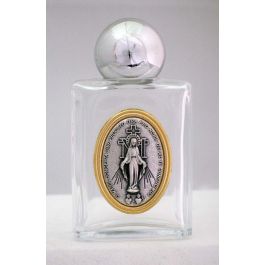 Miraculous Medal Glass Holy Water Bottle