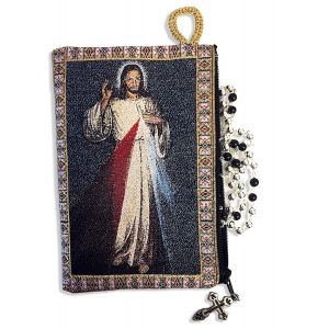 Divine Mercy Tapestry Rosary Pouch