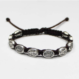 St Michael Woven Bracelet Black