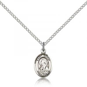 St Brigid of Ireland Sterling Medal Necklace 18''