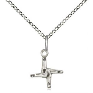 Saint Brigid Cross Sterling Necklace