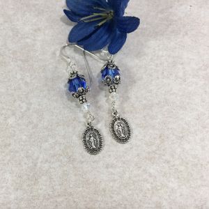 Sapphire Swarovski Crystal Earrings