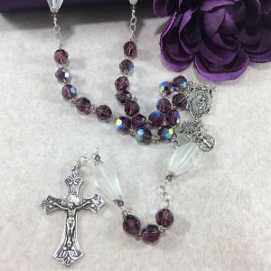 Swarovski Crystal Grape Opal Rosary