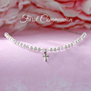 First Communion 16" Pearl Necklace