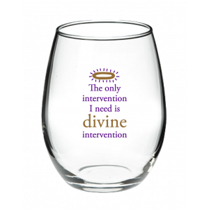 649 Divine Intervention Stemless Wine Glass