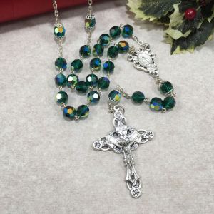 Czech Glass Rosary Emerald