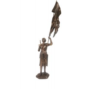 St Joan of Arc 11" Painted Bronze Statue