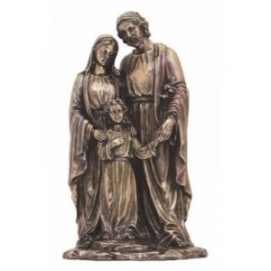 Holy Family Bronze Statue 10"