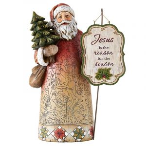 Jesus Is the Reason Santa Statue