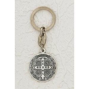 St Benedict Round Key Chain