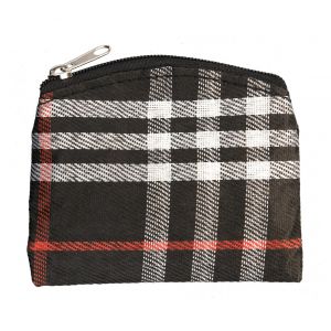 Blue Plaid Rosary Pouch