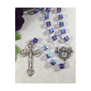 Tanzanite Cube Rosary