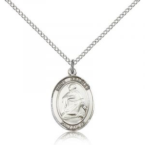 St.Charles Sterling Medal Necklace 24''