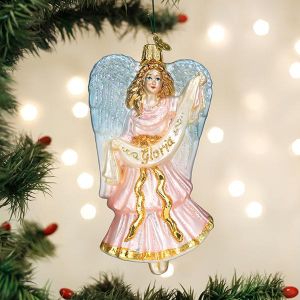 Nativity Angel Glass Ornament