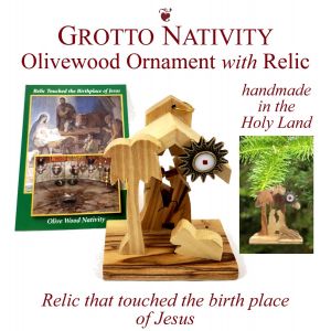 519 Olivewood Grotto Ornament with Relic