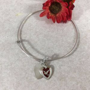 Red Enamel Holy Spirit Dove Bangle