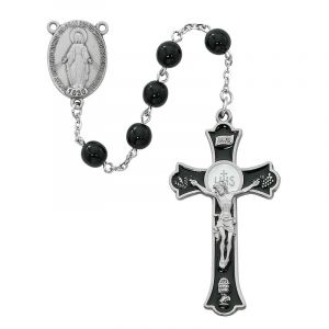 Holy Mass Black and Silver Rosary