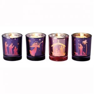 Advent Nativity Candle Set