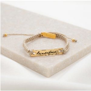 739 Be Not Afraid JPII Signature Bracelet Gold