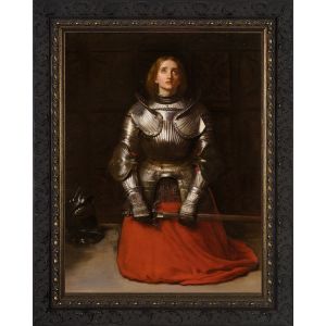 St. Joan of Arc by John Millais 12x16 Dark Frame