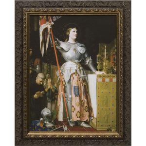 St Joan of Arc 12x16 Ornate Dark Framed Art