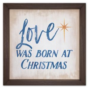 Love was Born at Christmas Wood Plaque