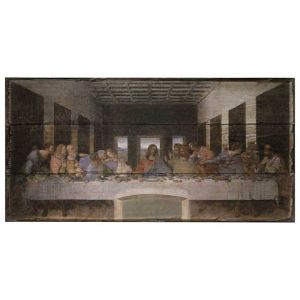 Last Supper Rustic Wood 8x16