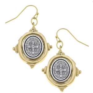 St. Benedict Medal Earrings