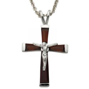 Birthstone Crucifix 18" Chain