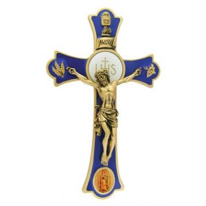 8" Holy Mass Crucifix Guadalupe Color